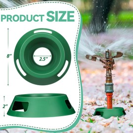 Weysat 10 Pcs Sprinkler Donut Protection Sprinkler Head Protector for Lawn, 2.5" ID 8" OD Plastic Green Donut Head Protector Lawn Covers for Outdoor Garden, Reduce Harm from Cars and Mowers