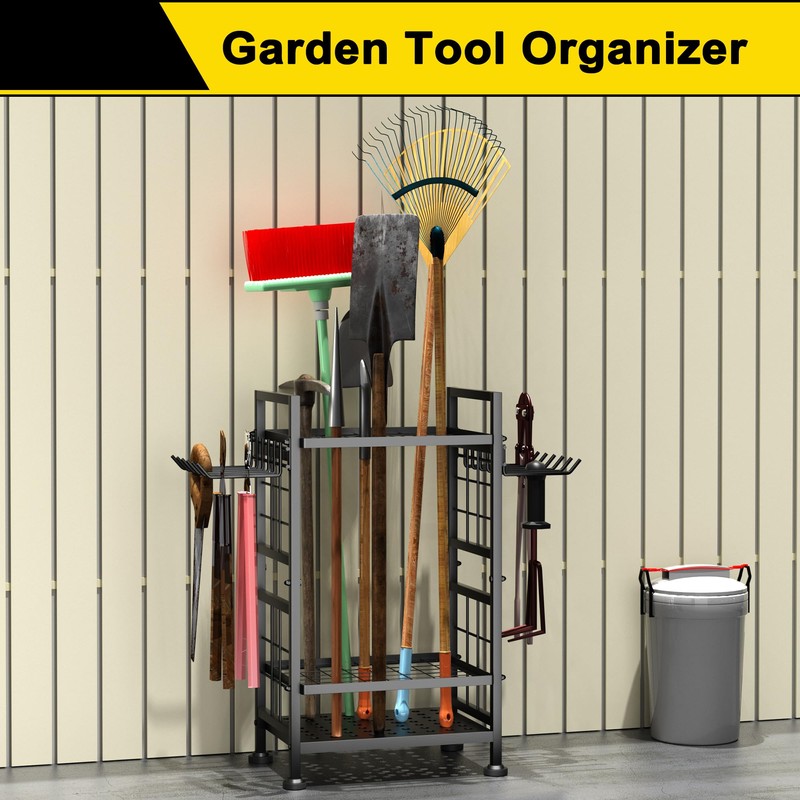 3 Tier Garden Tool Organizer, Garage Storage and Organization, Metal
