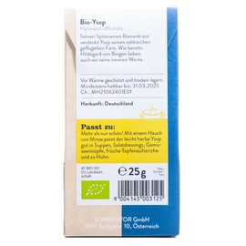 Sonnentor Organic Hyssop Ground (1 x 25 g)