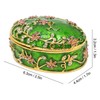 Hand Painted Flower Trinket Box Classic Realistic Detail Hinged Jewelry
