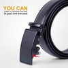 2 Pack Leather Ratchet Belt for Men Adjustable Dress Belt
