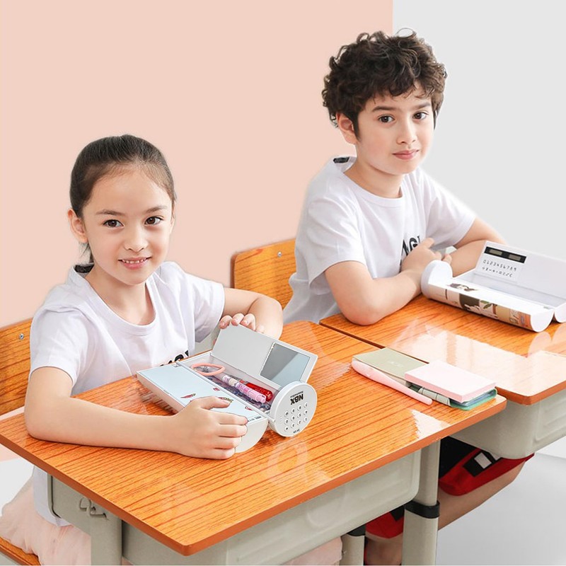 NBX NewmeBox Pencil Box with Lock, Cute and Kawaii Pencil