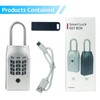 KENRONE Smart Outdoor Key Lock Box, Fingerprint/Tuya APP/Card/Password/Emergency Key Unlocked,