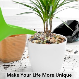 YISZM 2LB Succulent and Cactus Colorful Pebbles, 3/8 Inch Pebbles for Indoor Plants, Natural Decorative Polished River Rocks for Vases, Planters and Outdoor Gardening