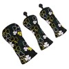 3PCS Golf Head Cover for Fairway Woods Driver Hybrids PU