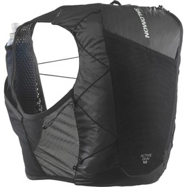 SALOMON Hydration Vest Rucksack Backpack ACTIVE SKIN 12 SET LC2177400, BLACK/METAL