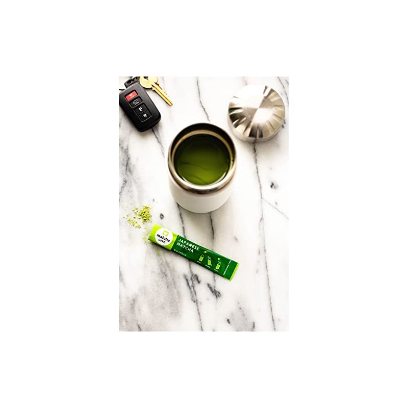Matcha Love Japanese Matcha Unsweetened Green Tea Powder, 15 Single