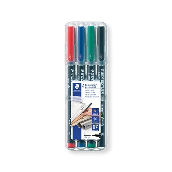 Staedtler Permanent Markers (STD313WP4A6), Pack of 4 pens