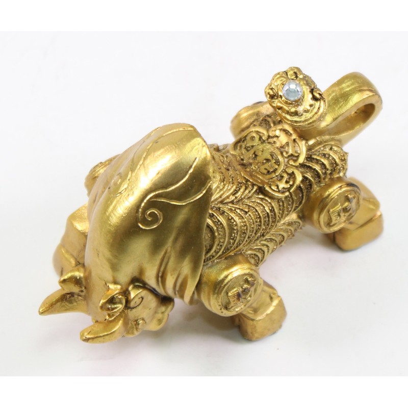 Feng Shui 4" Gold Money Bull Ox Wealth Statue Figurine