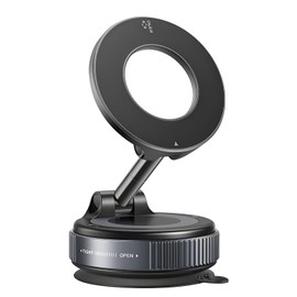 SUANES Smartphone Holder, Car Mount, Magnet, Cell Phone Holder, Car Vacuum Suction Cups, Compatible with Cars, Smartphone Stand, Magsafe Compatible, High Grade Aluminum Alloy, 360° Rotation, Foldable