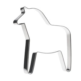 KOLIBROX Dala Horse Cookie Cutter - Traditional Swedish Design Scandinavian Sweden - Stainless Steel, Durable & Easy to Clean - For Baking Fun & Culture Lovers