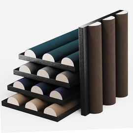 Velvet-Covered Wood Slat Wall Panel - Acoustic Panels for Interior Décor (Sample-Pack)