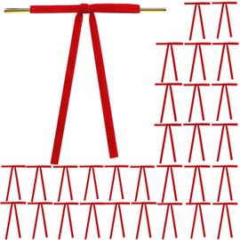 30 PCS Red Velvet Twist Tie Bows 5x7 Inch Large Velvet Christmas Bows, Premade Velvet Bows for Gift Wrapping, Christmas Tree, Velvet Ribbon Gift Bows for Wreath, DIY Crafts,Party Favor, Home Decor