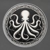 Patches for Backpacks, Funny Octopus Round Patches Embroidered Tactical Patches,