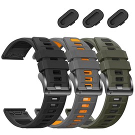 VELEYOK 22mm Watchband Compatible With Garmin Fenix 8 tactix 8 47mm/Fenix E/Fenix 7 Pro/7/Fenix 6 Pro/6/5 Plus/5,Silicone QuickFit Strap for Descent G2/G1/G1 Solar/Forerunner 965/955/945/935
