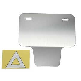 Cf Posh 204040 Small Corner License Plate Holder for 50-125cc Triangle Sticker Silver