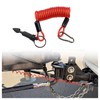 4Ft Trailer Breakaway Cable,High-Elasticity Trailer Brake Away Cable with Clip＆Pin,Spring-Coiled