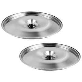 Yardwe 2pcs Stainless Steel Cover Bowl 5in Universal Small Pot Lid Mini Pan Lid Bowl Covers Saucepan Cover Spices Pots Cover Seasoning Pot Cover for Mini Pans Cup