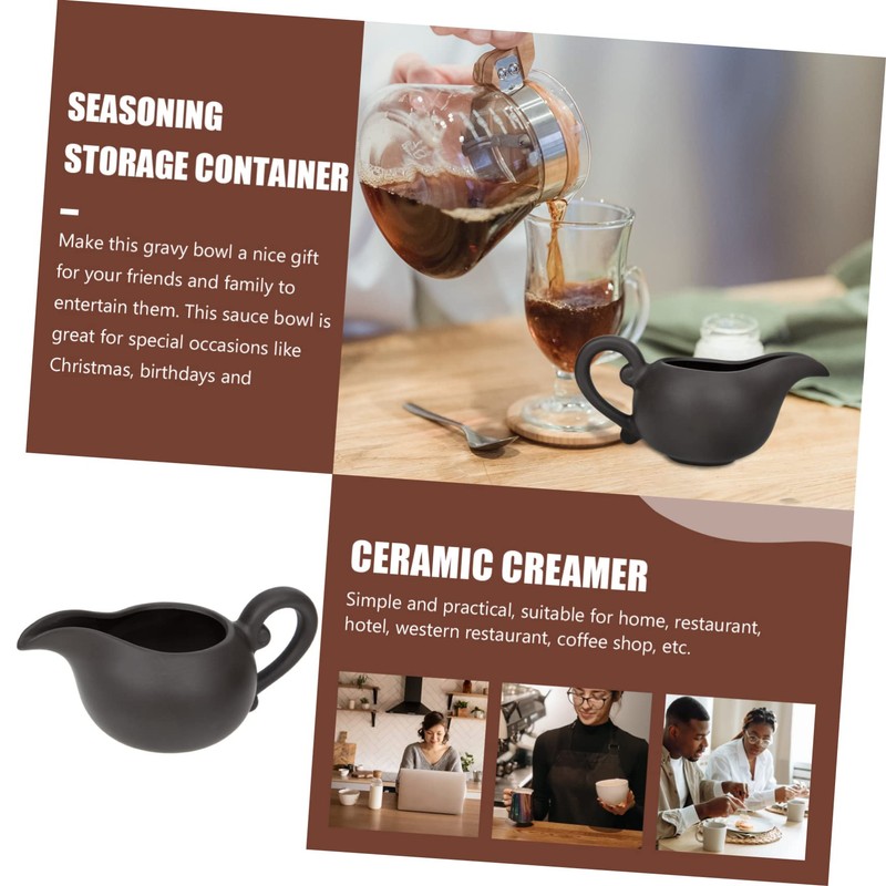 Ipetboom Ceramic Creamer Pitcher for Milk Sauce Spices Elegant Design