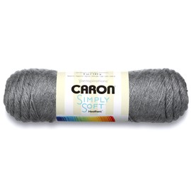 Simply Soft Heathers Yarn, 5 oz, Gray Heather, 1 Ball