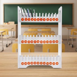 WANLECY 36 Slots Classroom Cell Phone Storage, PVC 3-Tier Multiple Mobile Phone Holder Desktop Organizer for Classroom Office