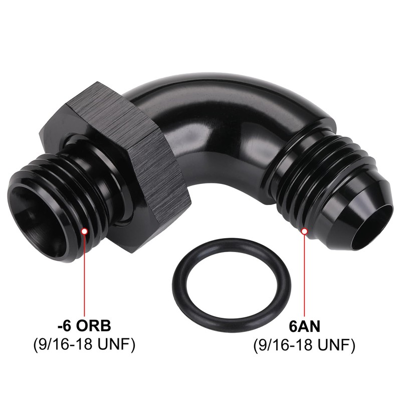 Podavelle 6AN Male Flare to 6AN -6 ORB O-ring Boss