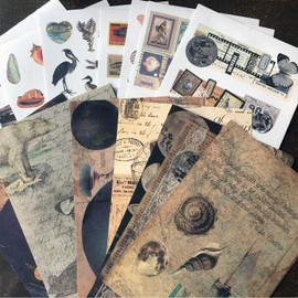 Scrapbooking Stickers Accessory Set, 40 Sheets Washi Sticker Vintage Planet Aesthetic Scrapbook Sticker Book Journal Accessories for Bullet Journal Accessories, Photo Albums, Notebook, DIY Arts