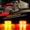 Nilight Double Bullseye Marker Light 14PCS Red Amber 10LED Rectangular