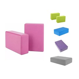 Dos piezas par bloques pilates de yoga espuma varios colores (Purpura, Bloque)