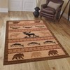 Champion Rugs Wildlife Multi-Color Rectangle Area Rug Cabin for Living,