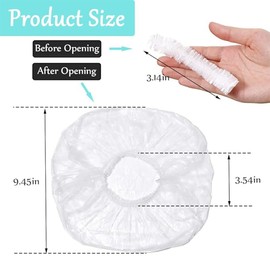 Shower Cap Disposable, Clear Plastic Bath Caps for Women Men Kids Girls, Multi-Purpose Thick Waterproof Bath Caps Hair Treatment, Spa,Home Use,Portable Travel (80Pcs Blue)