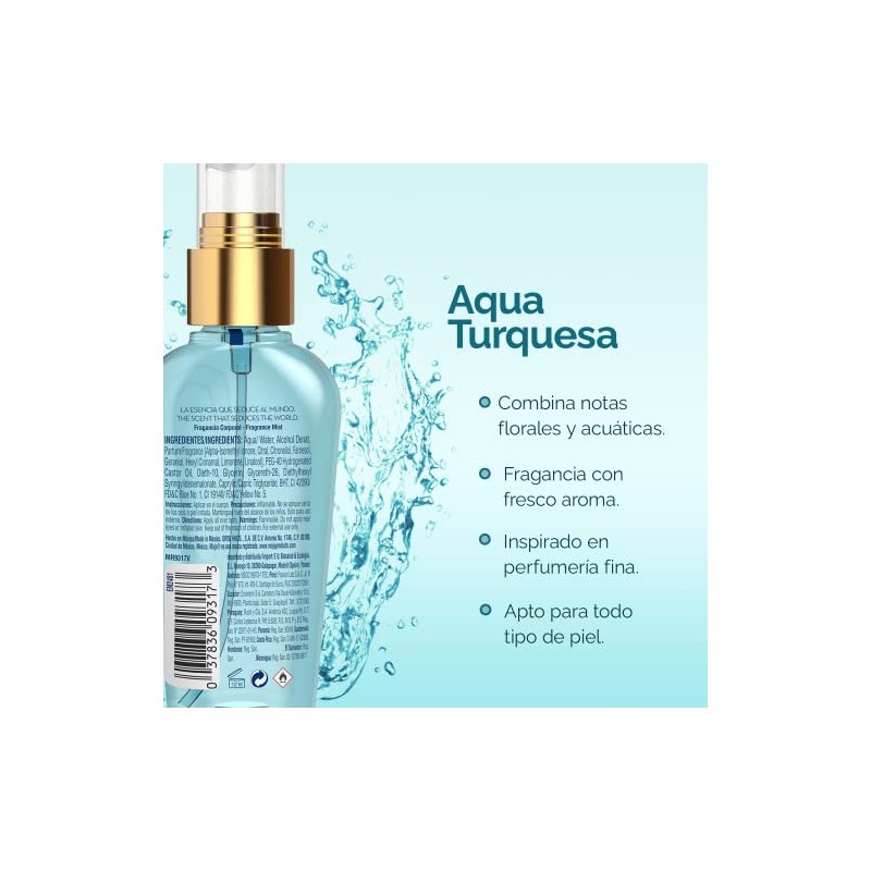 Maja Body Splash Maja Aqua Turquesa 60Ml, Color, 60 Gram,