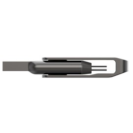 Lexar 64GB JumpDrive Dual Drive D400 USB 3.1 Type-C and Type-A Flash Drive for Storage Expansion and Backup, Up to 130MB/s Read, Metal Housing & Swivel Design, Titanium (LJDD400064G-BNQNU)