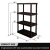 Oskar 4 Tier Plastic Shelf, Garage Shelving Unit, Rack and
