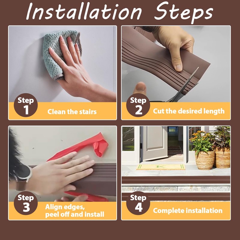 Stair Nosing Edge Trim,9.8 Ft Non-Slip Step Edge Protector,Rubber Edging