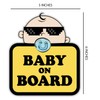 Baby on Board Car Sticker, Funny Design Baby with Sunglasses,