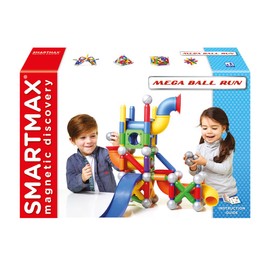 SmartMax Mega Ball Run STEM Magnetic Discovery Building and Ball Run Set Featuring Safe, Extra-Strong, Oversized Building Pieces for Ages 3+