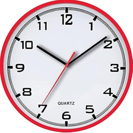 MPM Quality Analogue wall clock - high-quality plastic frame, quartz stepper motor, diameter 305 mm, the ideal accessory for any room in the house for living room, bedroom, kitchen or company, office