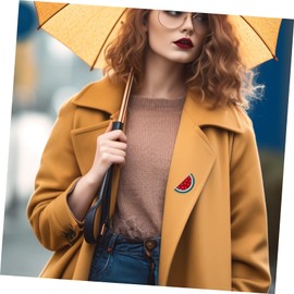 LABRIMP 5sets Elegant Watermelon Brooch Lapel Pin Classic Sweater Coat Scarf Clip for Women 2pcs*5