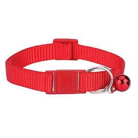 Savvy Tabby Nylon Cat Collar, 3/8-Inch, Tomato Red