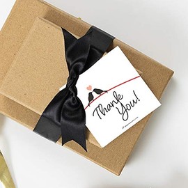 Thank You Engagement Favor Tags 35 Pack Thanks for Celebrating with Us Newly Engaged Couple Soon Mr & Mrs Thanking Guests Special Event Supplies Gift Bag Label Decoration 2.25" Square DB Party Studio