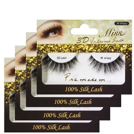 [4 PACKS] Miss Lashes 3D Volume Silk Eyelash Extension (M Wispy)