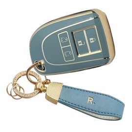 Hiace Key Case Compatible Toyota Hiace 200 Series Key Cover Porte Spade 140 Series Regius Ace 200 Series (4 Buttons, Blue), 4 button blue 3