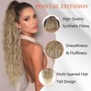 HEVAYO KISS Ponytail Extension 30Inch Claw Clip Hair Extensions Natural
