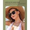 LVIOE Oversized Polarized Sunglasses for Women Trendy Large Cat Eye