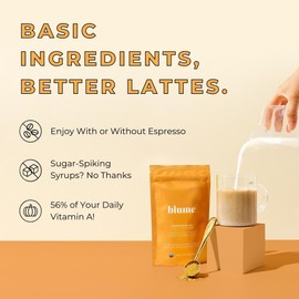 Blume Pumpkin Spice Latte - Superfoods Powdered Latte - Syrup free, Organic & Vegan Latte - 30 Servings (125g)