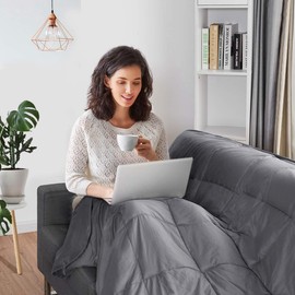 Giantex Weighted Blanket 7lbs for Kids | 41"x60", Premium 200TC 100% Cotton Fabric-Breathable and Comfortable, Nano Glass Beads Better Weight Distribution, Heavy Blankets to Enjoy Deep Sleep