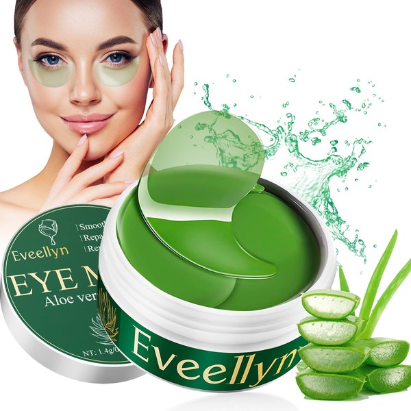 Eveellyn Eye Pads, 30 Pairs Eyemask Collagen & Hyaluronic Acid Eye Mask, Eye Pads Against Dark Circles, Anti-Ageing, Dark Circles Removal, Wrinkles, Tear Bags