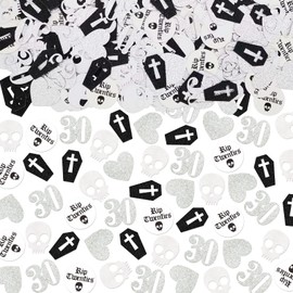 RIP 20s Confetti 200Pcs Death to My 20s Confetti Death to My 20s Decorations Rip to My 20s Birthday Decorations Funeral for My Youth 30th Birthday Party DecorationsF