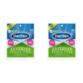DenTek Deep Clean Bristle Picks,100 Each (Pack of 2) White